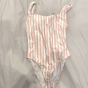 THE BOCA - STRIPED ONE PIECE, Pink Stripes, Medium- Long